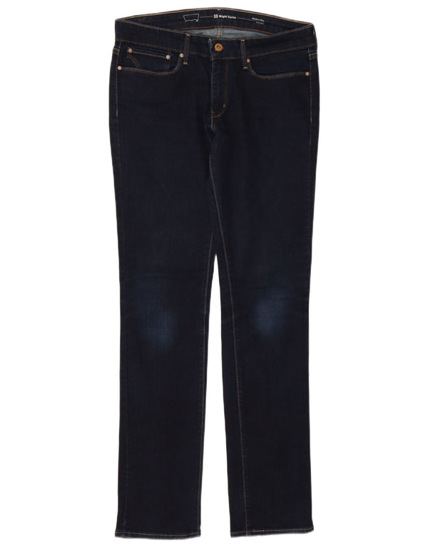 Levi's Womens Slight Curve Modern Rise Straight Jeans W30 L32 Navy Blue