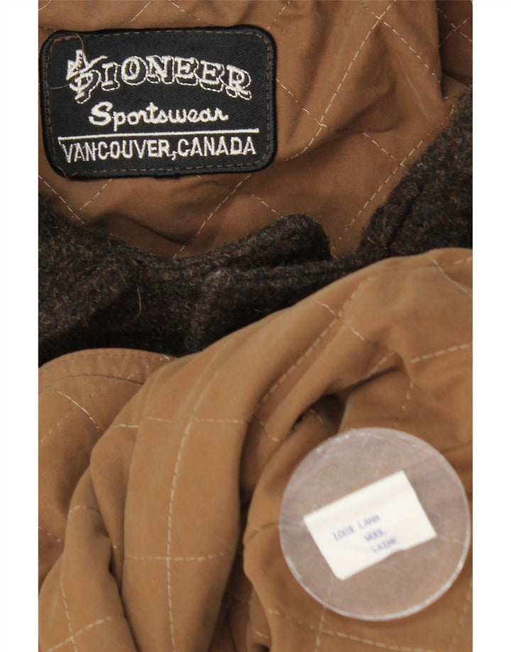 Pioneer Overfrakke til mænd, medium brun flekket uld