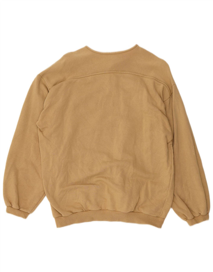 VINTAGE Dame Sweatshirt Jumper UK 16 Large Beige