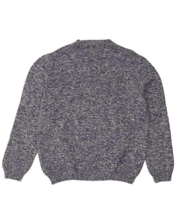 Henry Cottons Herre V-hals sweater Medium Navy Blue Flecked
