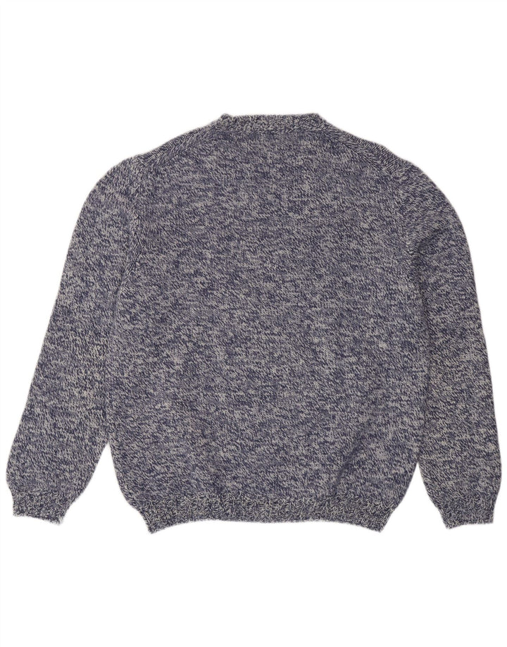 Henry Cottons Herre V-hals sweater Medium Navy Blue Flecked