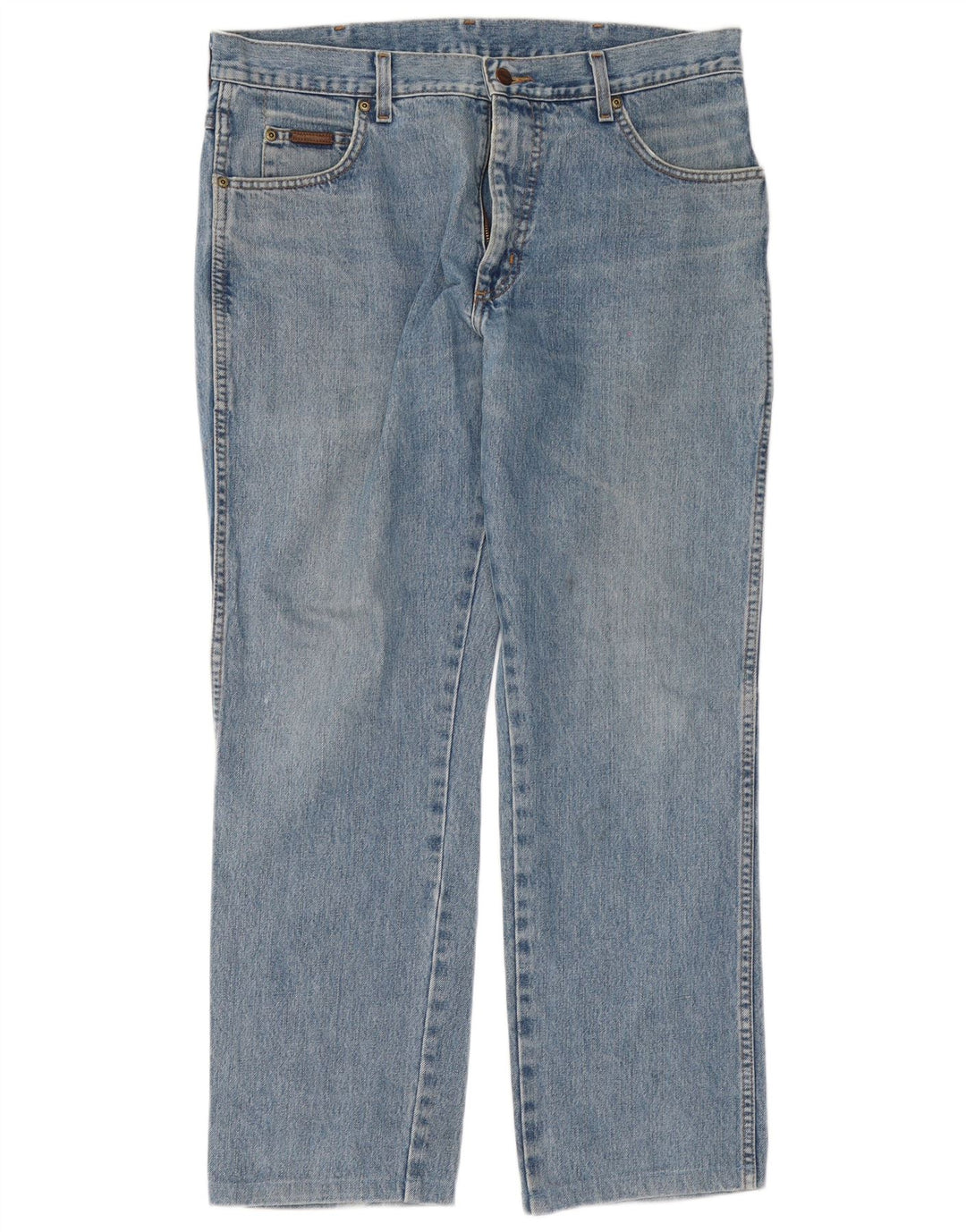 Wrangler Herre Texas Straight Jeans W35 L29 Blå Bomuld