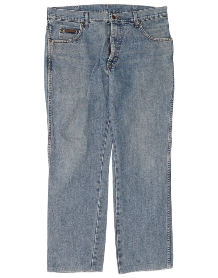 Wrangler Herre Texas Straight Jeans W35 L29 Blå Bomuld