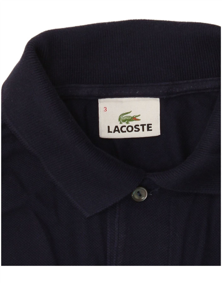 LACOSTE Mens Polo Shirt Size 3 Small Navy Blue