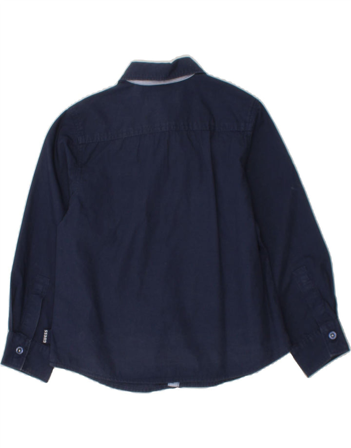 GUESS Boys Shirt 2-3 Years Navy Blue Cotton Vintage Guess and Second-Hand Guess from Messina Hembry 