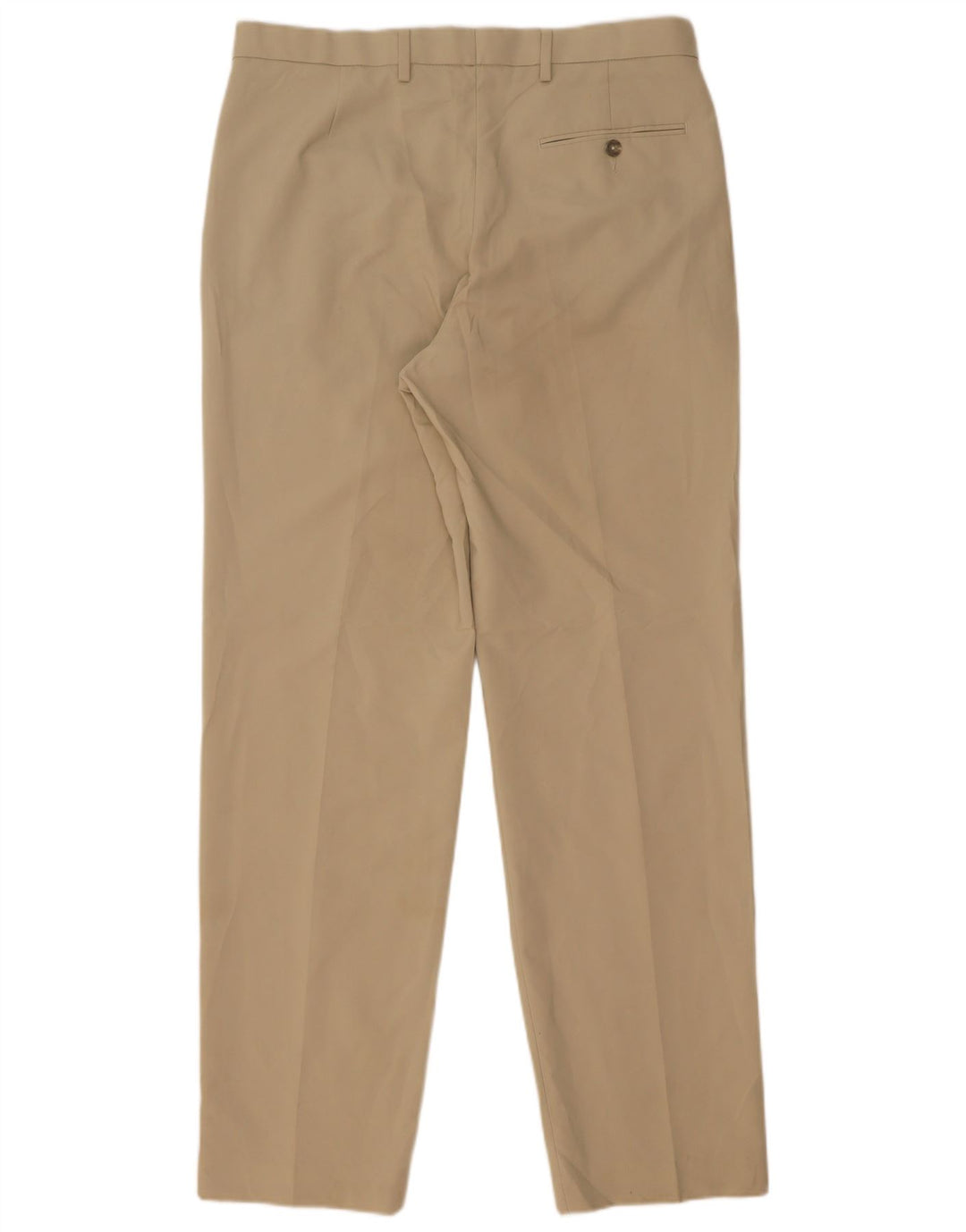 Marks & Spencer Herre Regular Suit Bukser W34 L33 Beige Polyester