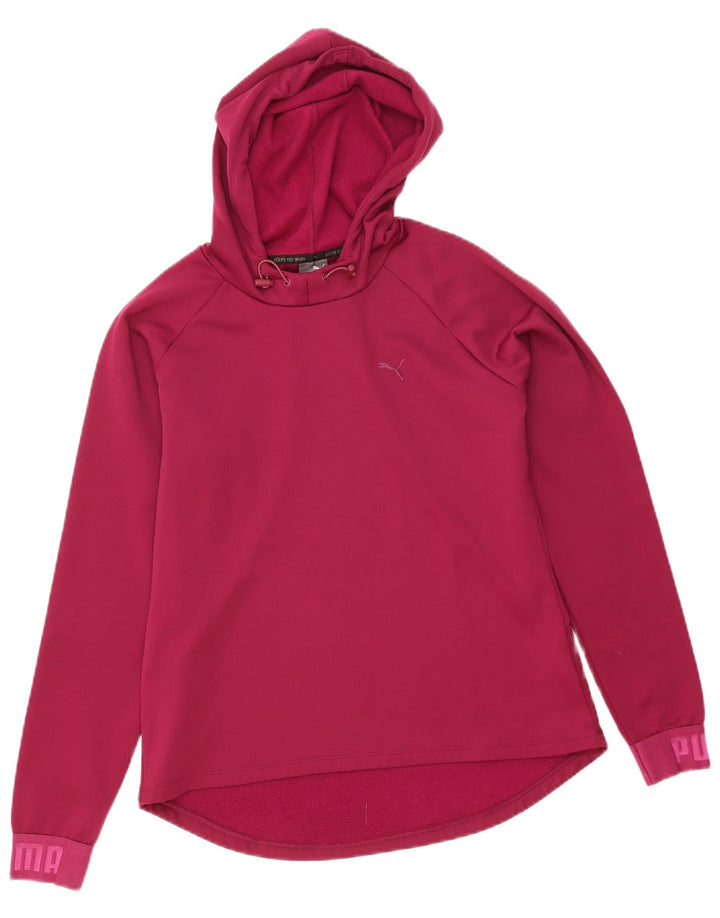 Puma Graphic Hoodie Jumper UK 12 Medium Lilla Polyester