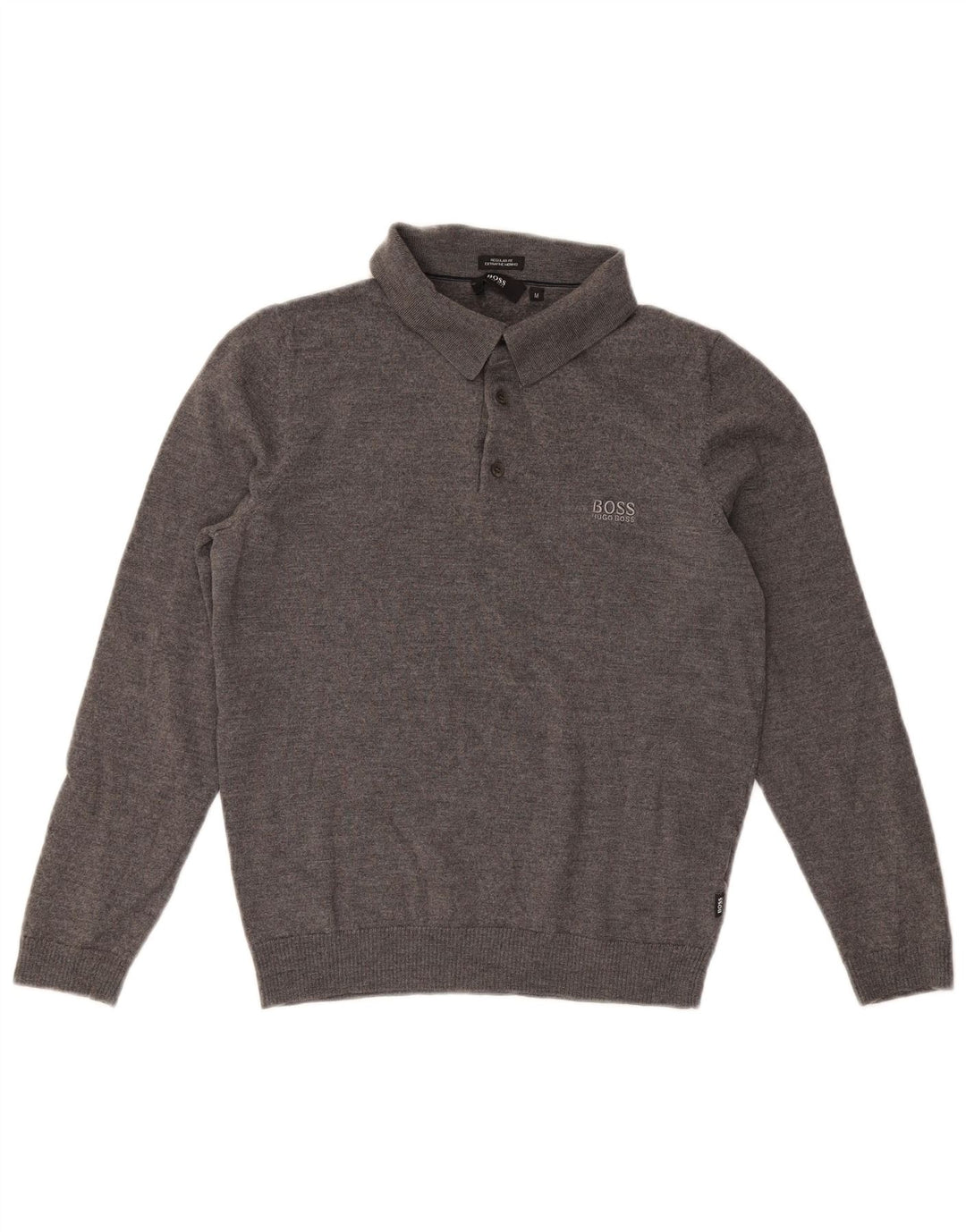 Hugo Boss drenge sweater med polohals 12-13 år Medium Grå Flecked