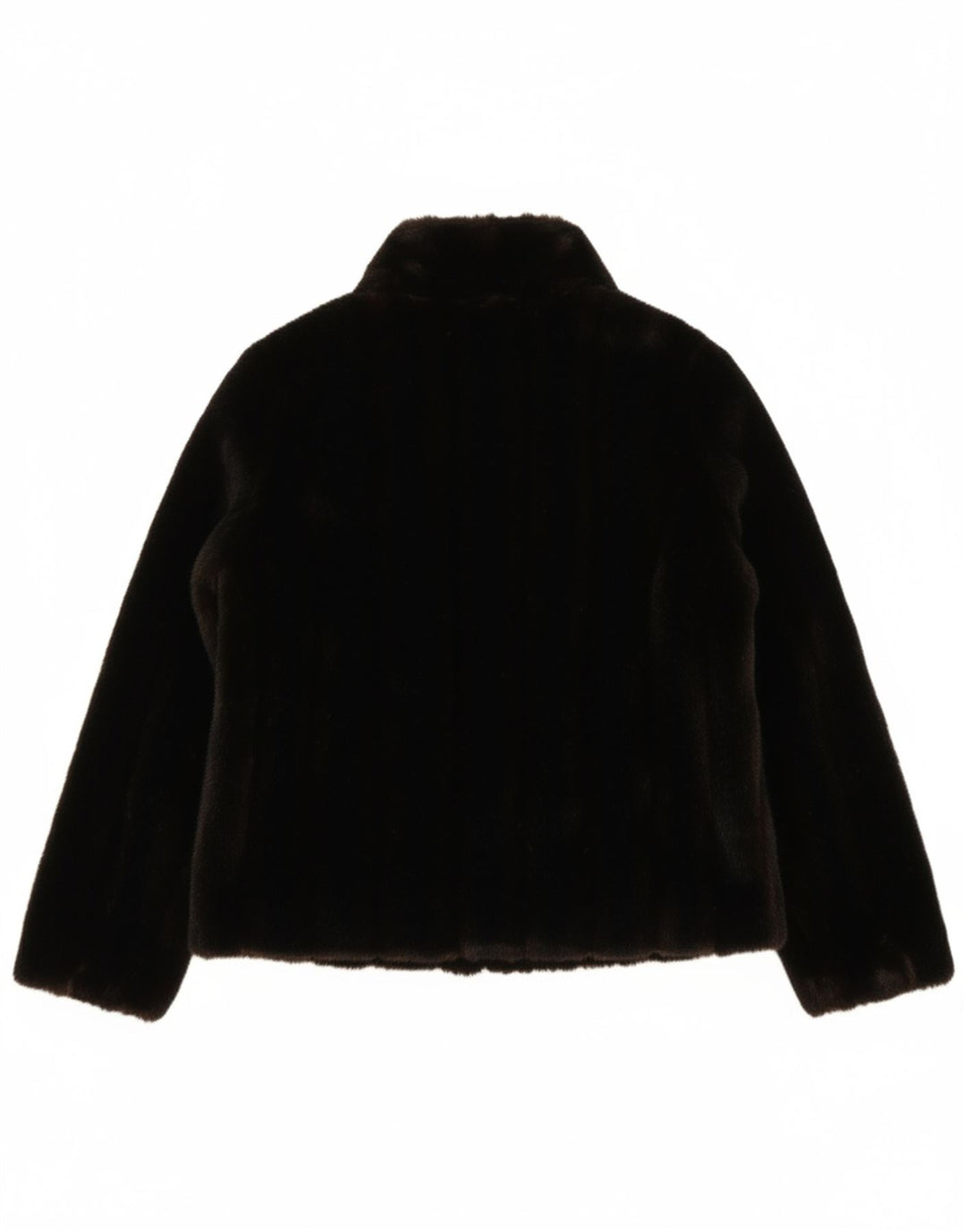 ASTRAKA Womens Oversized Faux Fur Jacket EU 44 XL Black Acrylic