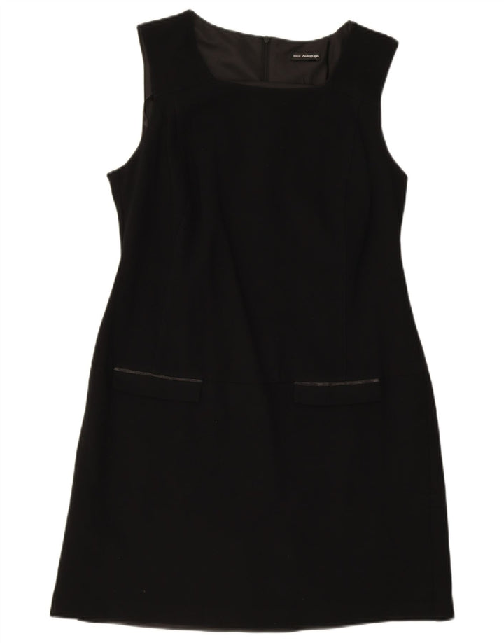Marks & Spencer Womens Autograph Ærmeløs Skede Kjole UK 14 Medium Black