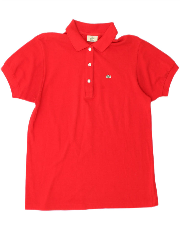 Lacoste Dame Polo Shirt Størrelse 40 Medium Rød Bomuld
