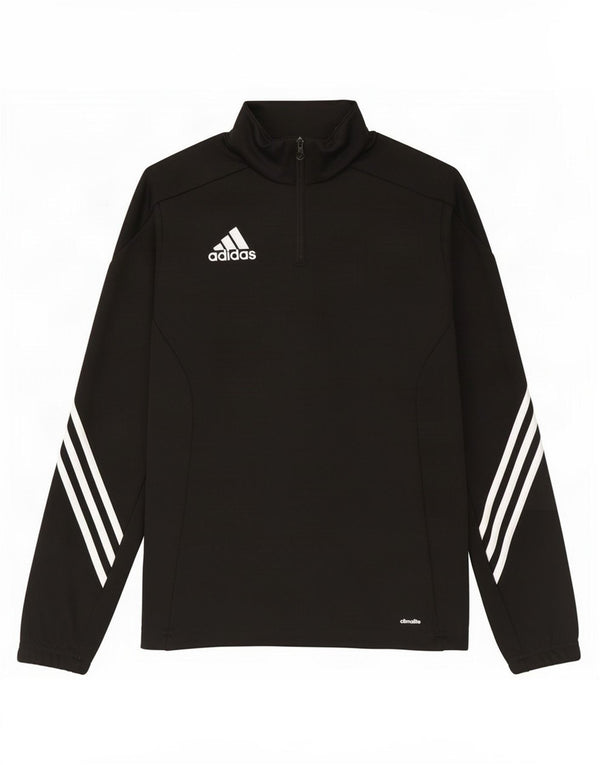 Adidas Boys Climalite Pullover med lynlås-hals træningsdragt Top 13-14 år XL Sort