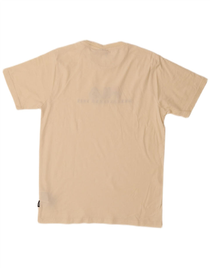 Fila Herre Grafisk T-Shirt Top Lille Beige Bomuld