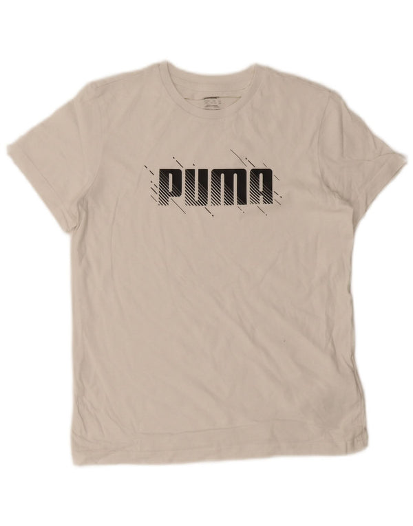 Puma drenge grafisk t-shirt top 13-14 år hvid bomuld