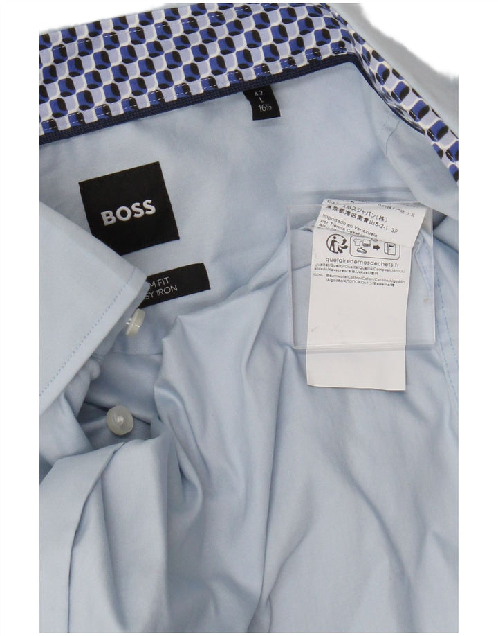 Hugo Boss Herre Slim Fit Skjorte Stor Blå Bomuld
