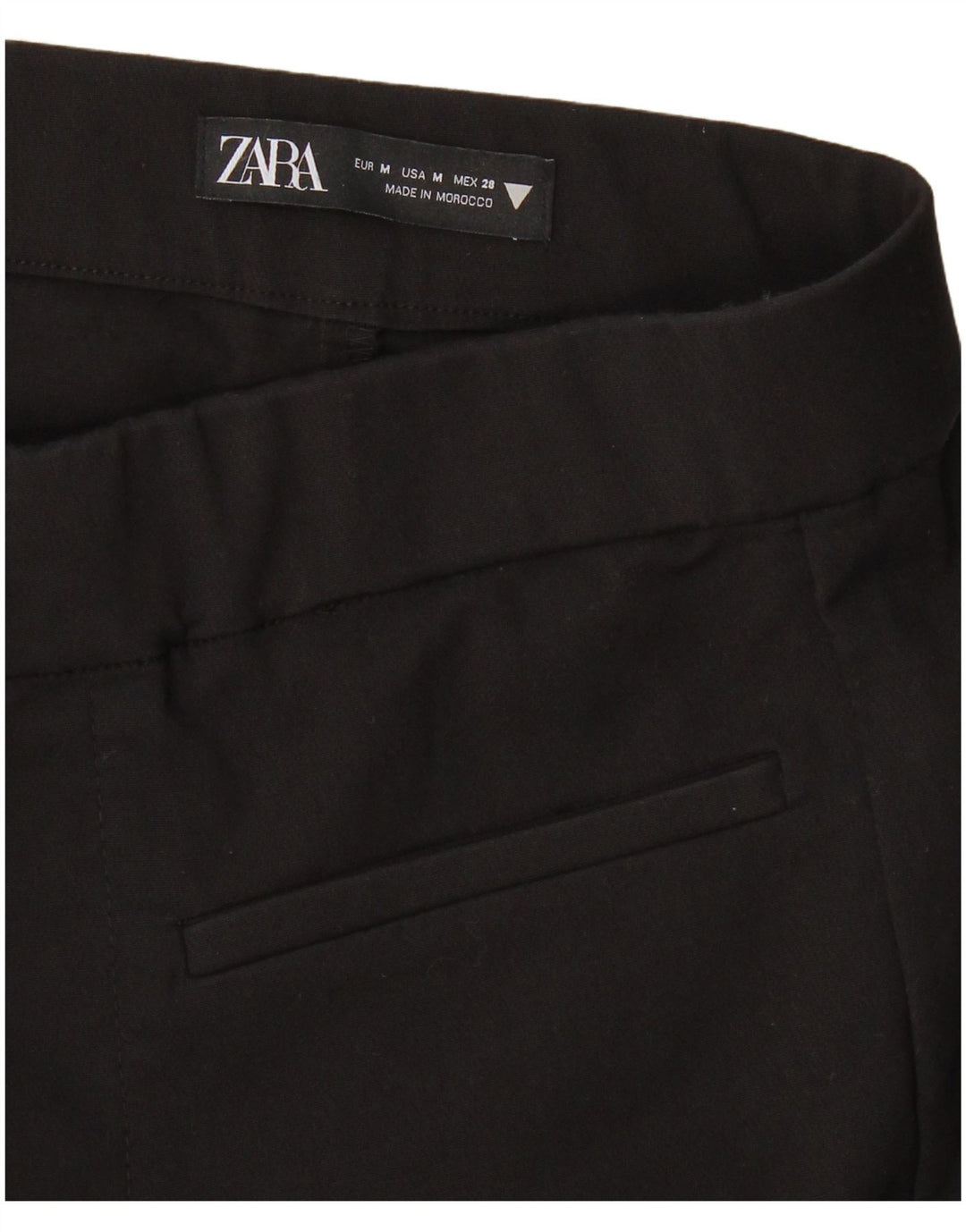 Zara Dame Flare Cropped Bukser Medium W28 L25 Sort