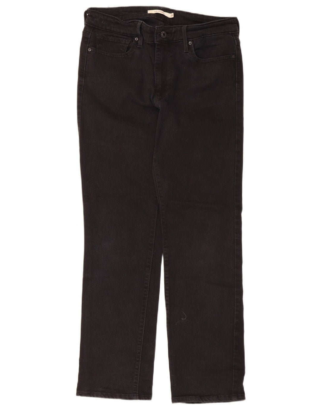 Levi's Dame 714 Straight Jeans W29 L30 Sort Bomuld