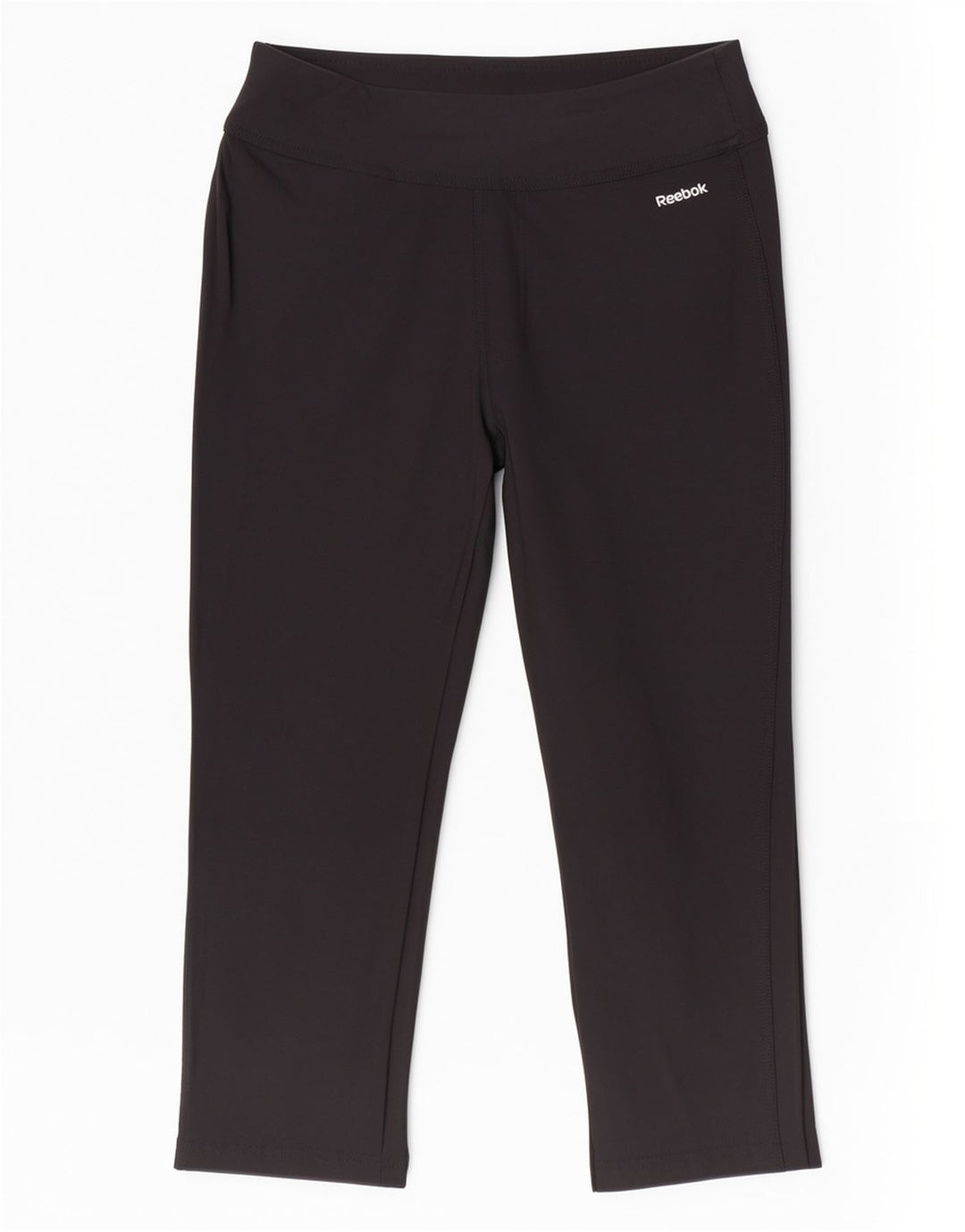Reebok Dame Capri Træningsdragt Bukser UK 12 Medium Sort