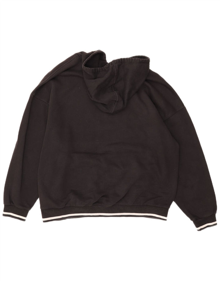 PUMA Grafisk hættetrøje til kvinder UK 16 Stor sort bomuld