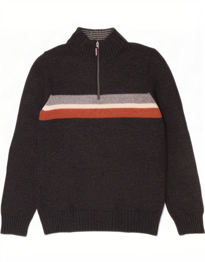 Marks & Spencer Herre Blue Harbor Zip Neck sweater lille grå