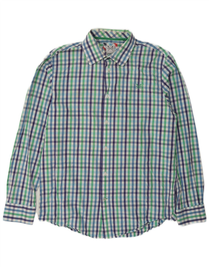 Crew Clothing Herre Classic Fit Shirt Medium Multicolored Gingham Cotton