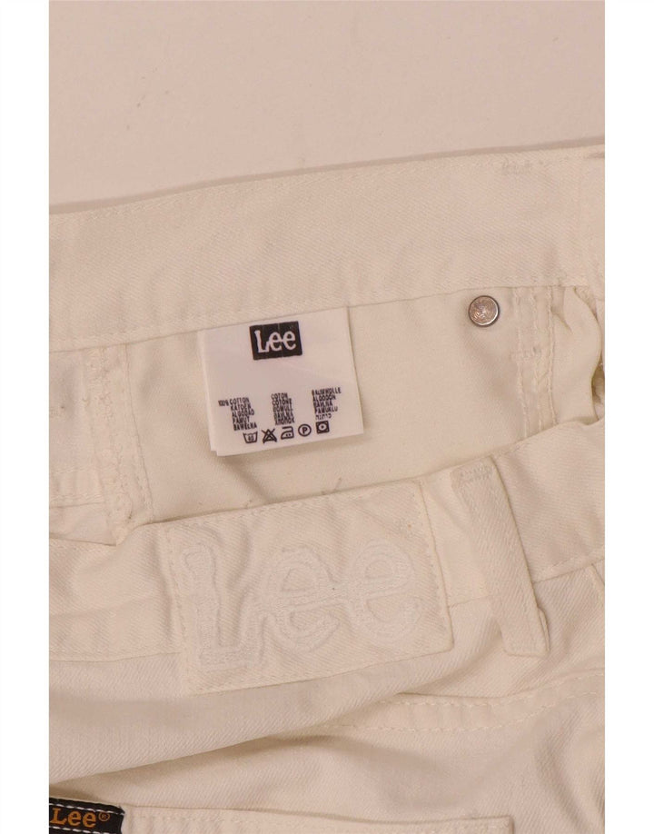 Lee Herre Knox Straight Jeans W30 L34 Hvid Bomuld
