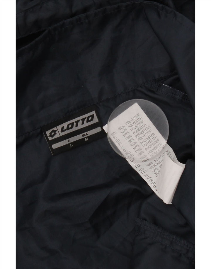 Lotto Regnjakke med hætte til mænd UK 40 Large Navy Blue Polyester