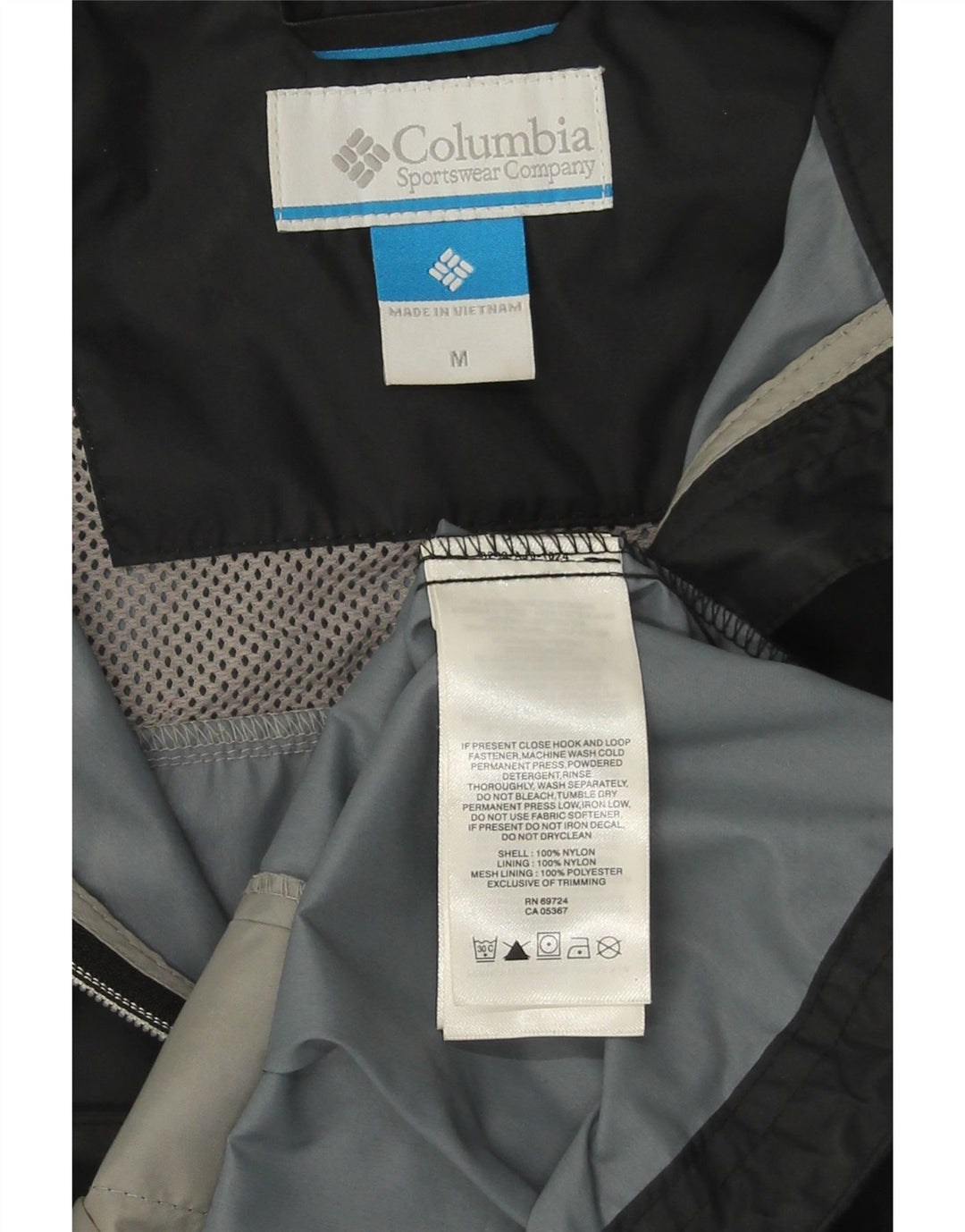 Columbia Herre Omni-Shield Regnjakke med hætte UK 38 Medium Sort Nylon