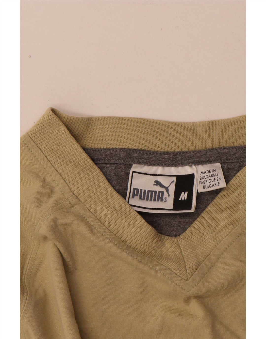 Puma T-Shirt Top Medium Khaki til kvinder