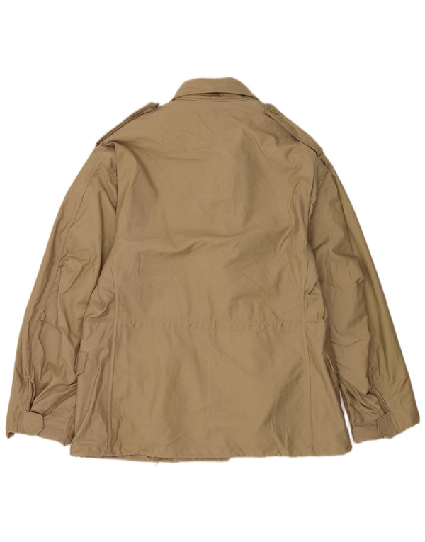 Vintage Mens Military Jacket UK 38 Medium Beige Nylon