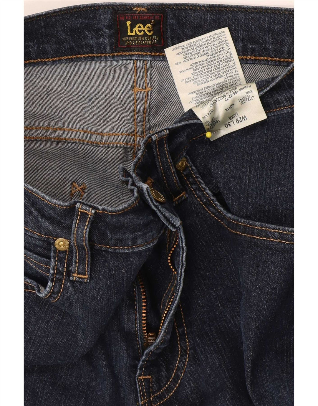 Lee Dame Luke Slim Jeans W29 L30 Marineblå Bomuld