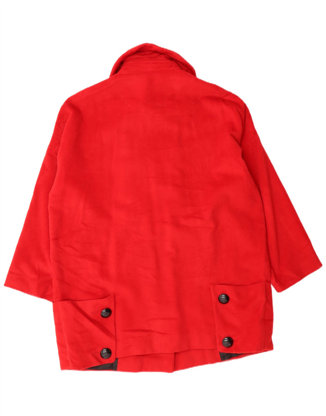 Jaeger Dame Oversized Double Breasted Coat UK 14 Large Red Angora