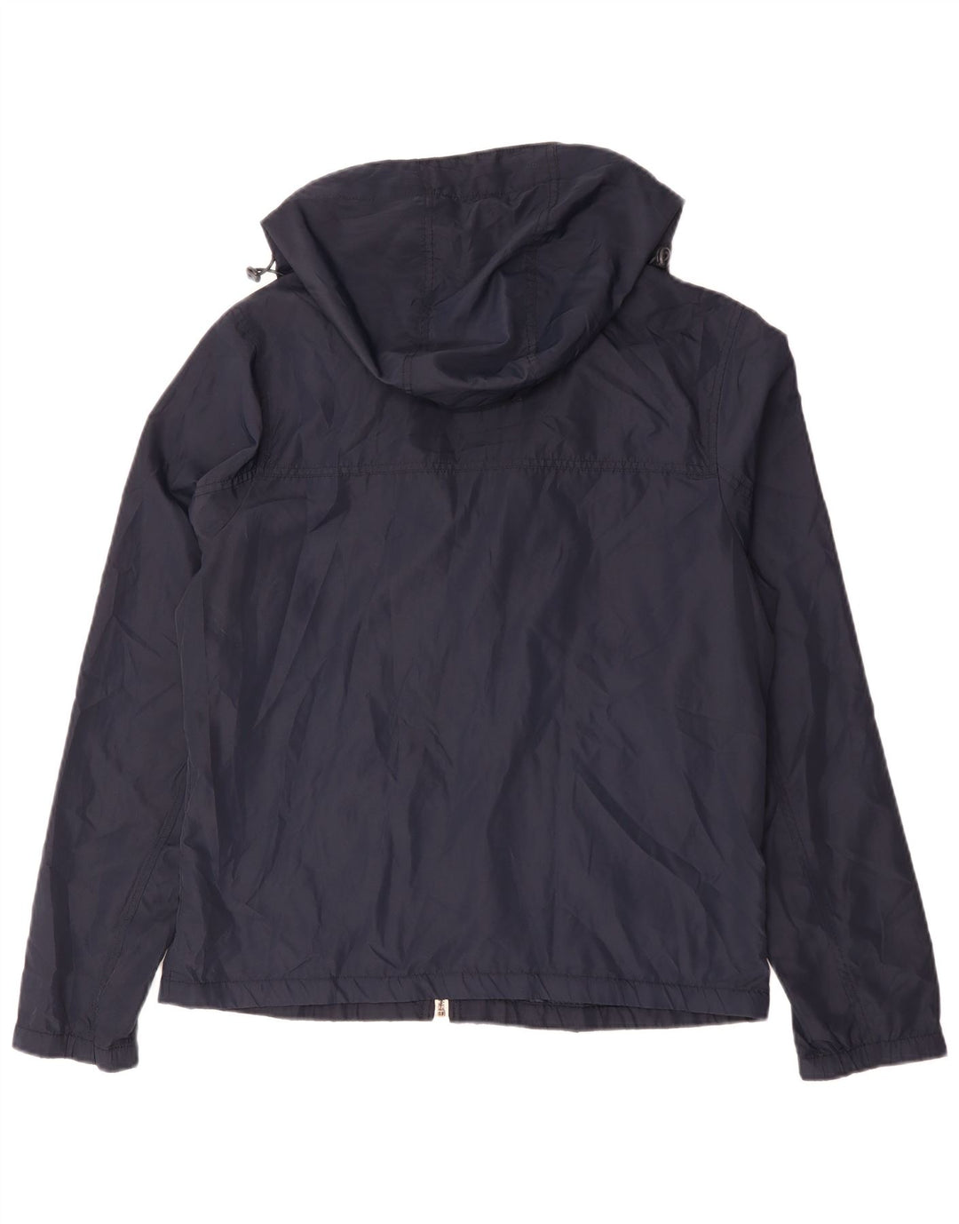 Hollister Regnjakke med hætte til mænd UK 42 XL Marineblå polyester