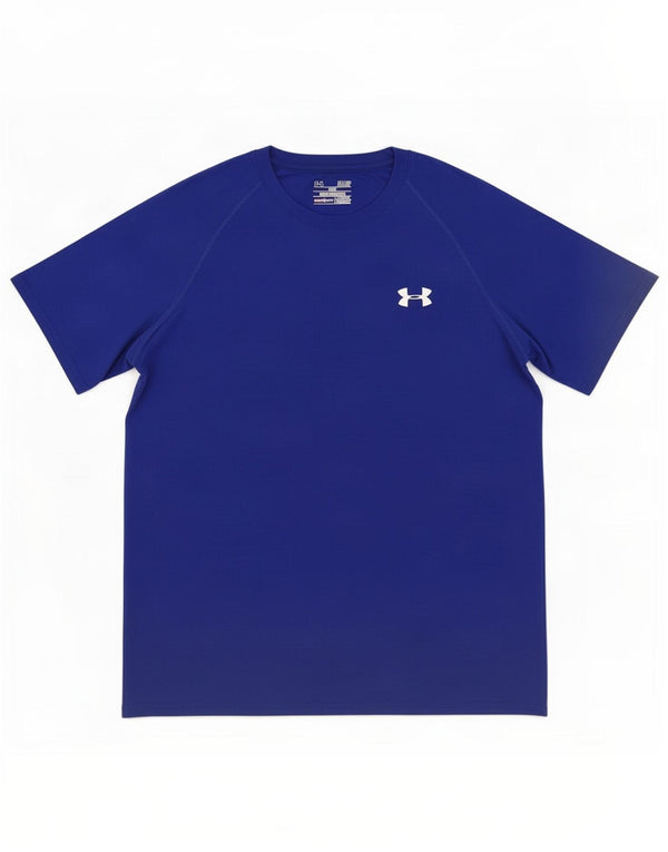 Under Armour Herre Heat Gear T-Shirt Top Small Navy Blue