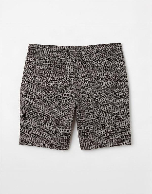 Brugi Dame Casual Shorts IT 44 Medium W34 Grå Geometrisk