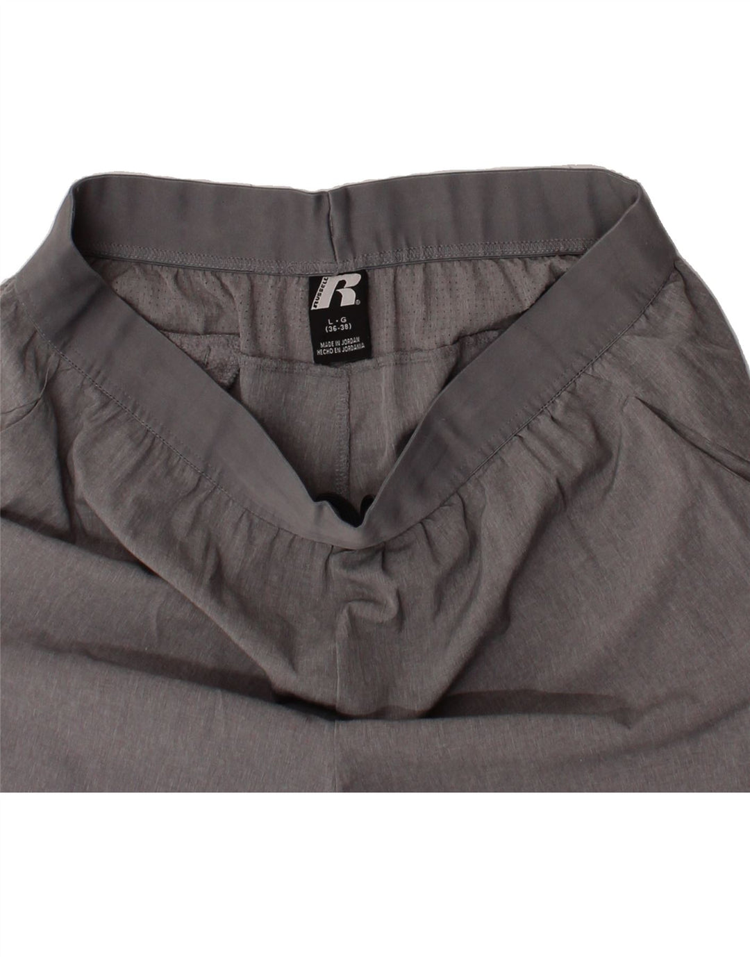RUSSELL ATHLETIC Mens Sport Shorts Large Grey Polyester Vintage Russell Athletic and Second-Hand Russell Athletic from Messina Hembry 