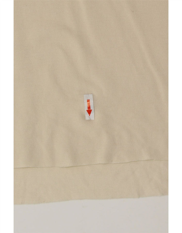 Asics Dame ærmeløs polo shirt UK 10 Small Off White Bomuld