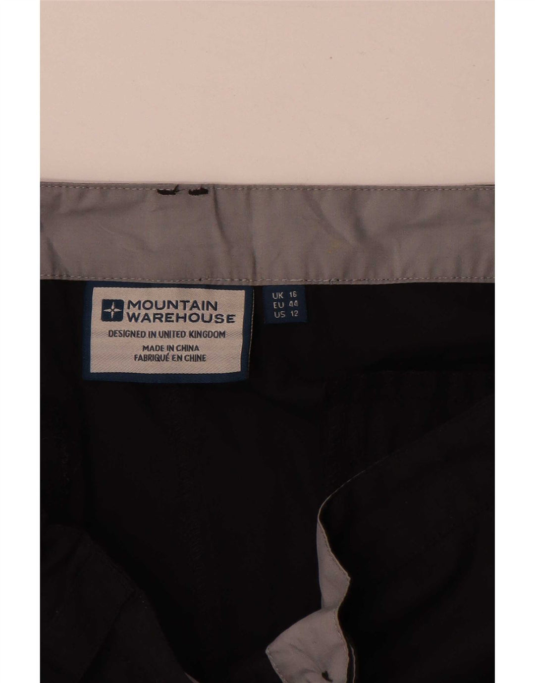 Mountain Warehouse Dame Cargo Shorts UK 16 Large W34 Black Polyester