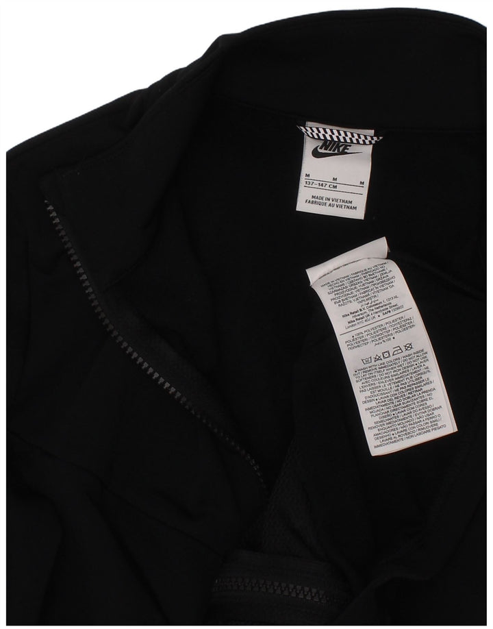 NIKE Boys Graphic Tracksuit Top Jacket 10-11 Years Medium  Black Polyester