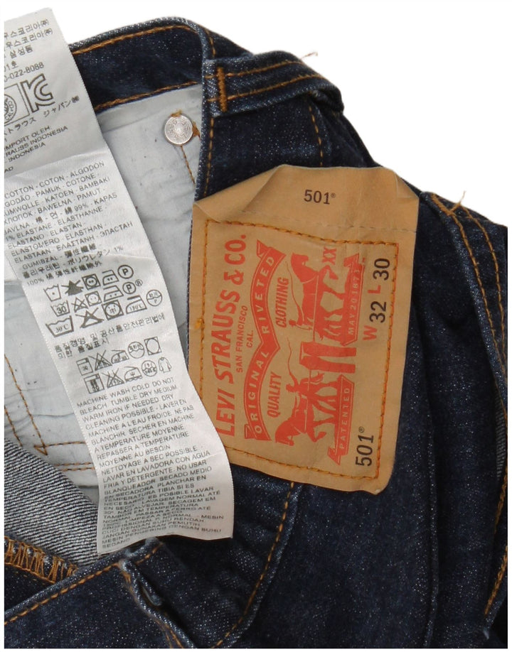 Levi's Herre 501 denimshorts W32 Mellem marineblå bomuld