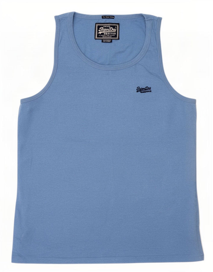 Superdry Herrevest Top XL Blå Bomuld