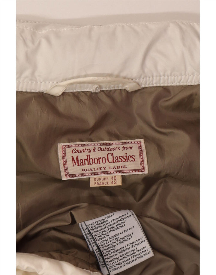 Marlboro Classics Dame Polstret Frakke EU 46 XL Hvid Polyester