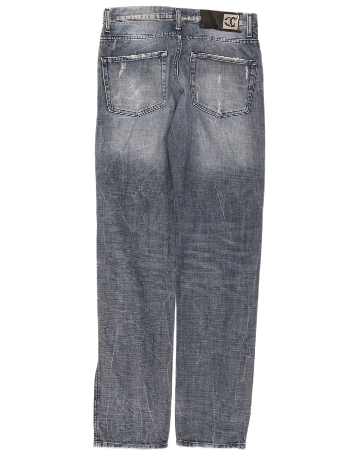 Just Cavalli Herre Distressed Straight Jeans W34 L34 Blå