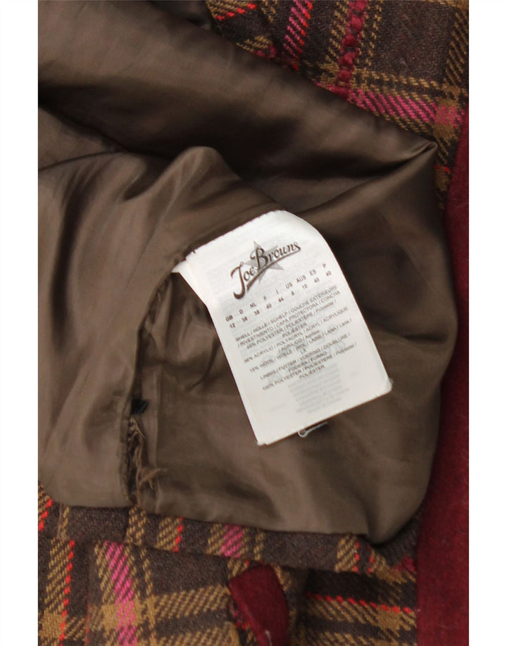 JOE BROWNS Mininederdel til kvinder UK 12 Medium W32 brun ternet akryl