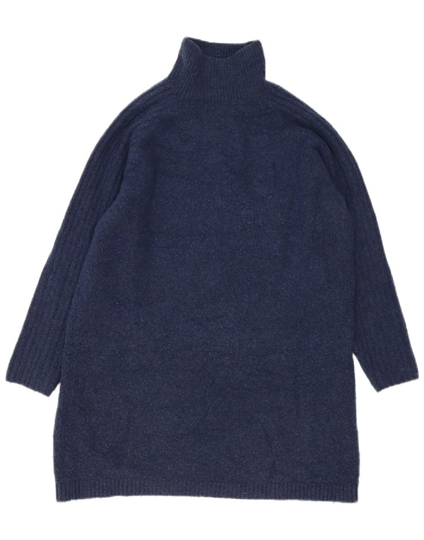 Marks & Spencer Dame Longline Jumper Sweater UK 10 Small Navy B