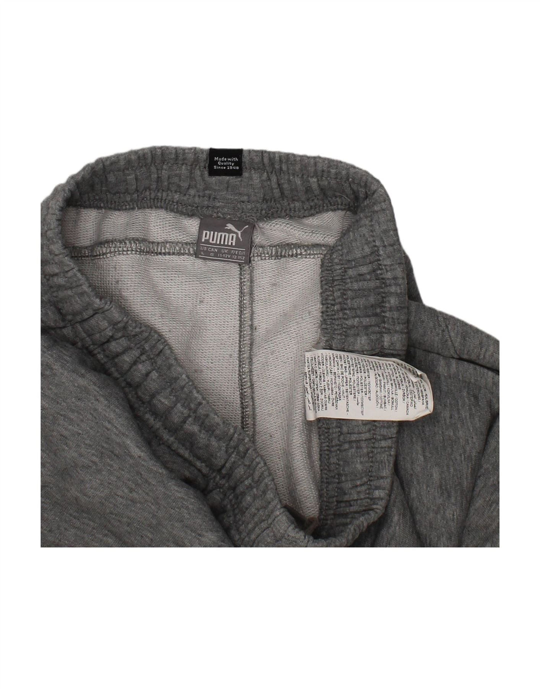 PUMA Boys Sport Shorts 11-12 Years  Grey Cotton