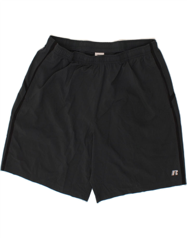 RUSSELL ATHLETIC Mens Dri-Power Sport Shorts Large  Grey Polyester Vintage Russell Athletic and Second-Hand Russell Athletic from Messina Hembry 