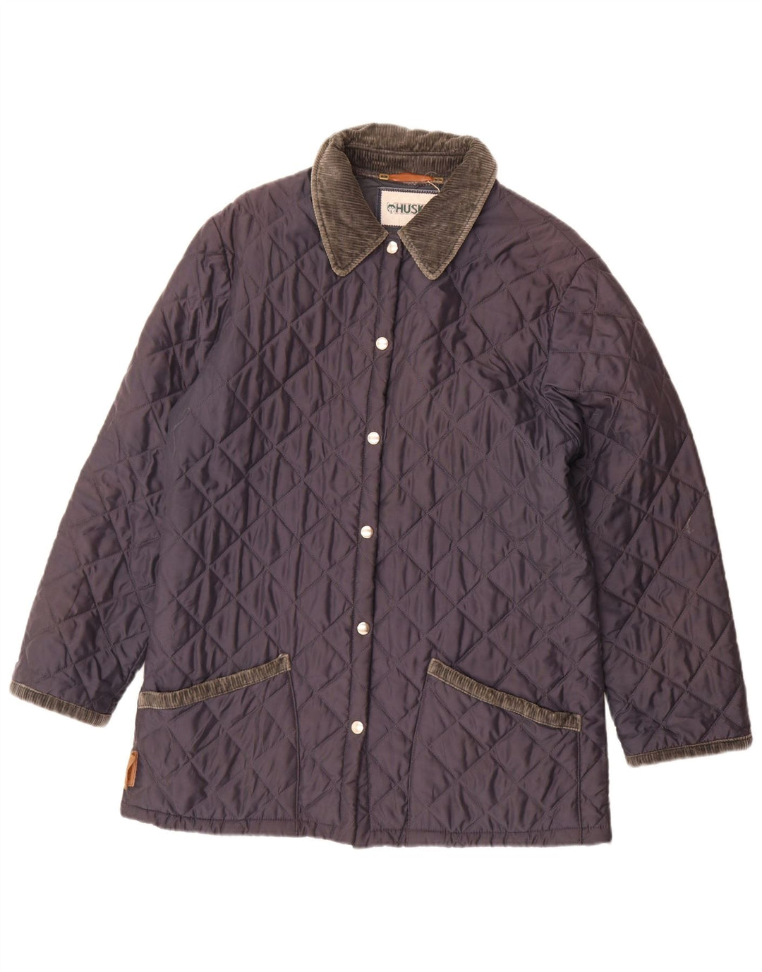 Husky Dame Quiltet Jakke UK 16 Large Navy Blue Polyamide