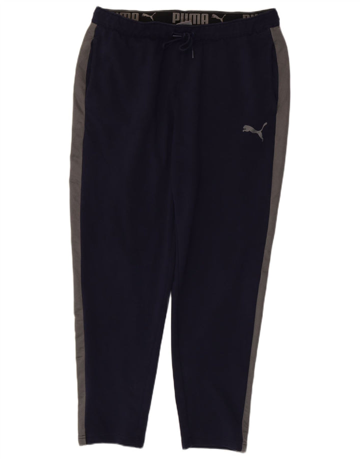 PUMA Træningsdragt bukser til mænd Large Navy Blue Colourblock
