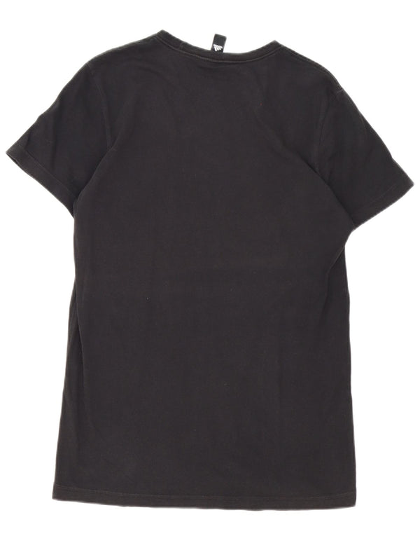 Adidas Herre grafisk T-shirt Top Medium Sort Bomuld